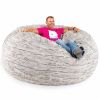 Jaxx Saxx 6 Foot Giant Bean Bag Chair- Luxe Faux Fox Fur