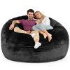 Jaxx Saxx 6 Foot Giant Bean Bag Chair - Premium Faux Rabbit Fur