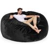 Jaxx Saxx 6 Foot Giant Bean Bag Chair - Premium Faux Rabbit Fur