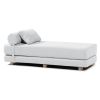 Jaxx Avida Daybed – Fold Out Queen Sleeper – Premium Boucle: Sleek and Modern Lounge for Relaxing and Overnight Guests - White