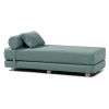 Jaxx Avida Daybed – Fold Out Queen Sleeper – Premium Boucle: Sleek and Modern Lounge for Relaxing and Overnight Guests - Green