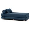 Jaxx Avida Daybed – Fold Out Queen Sleeper – Premium Boucle: Sleek and Modern Lounge for Relaxing and Overnight Guests - Navy