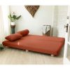 Jaxx Avida Daybed – Fold Out Queen Sleeper – Premium Boucle: Sleek and Modern Lounge for Relaxing and Overnight Guests - Terra Cotta