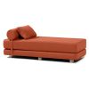 Jaxx Avida Daybed – Fold Out Queen Sleeper – Premium Boucle: Sleek and Modern Lounge for Relaxing and Overnight Guests - Terra Cotta