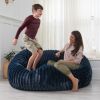 Jaxx 6 Foot  Bean Bag Loveseat Sofa Lounger - Mondo Fur - Midnight Blue