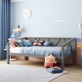 Twin size Daybed, Wood Slat Support, Gray