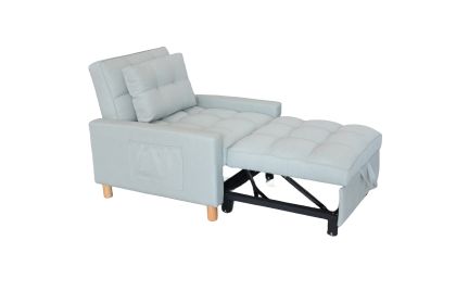 Lazy Sofa Bed, Sleeper Chair Bed, Living Room Soft Sofa, Pull Out Sofa Chair with Pillow and Convertible Backrest, Living room Chair for Small Space