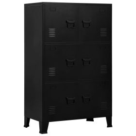 Industrial Storage Chest Black 29.5"x15.7"x47.2" Steel