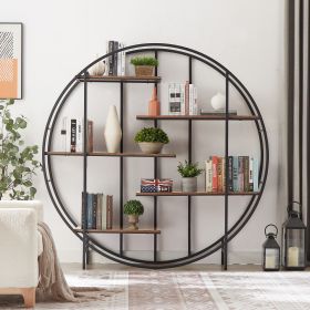 New Innovation Living Room Furniture Book Shelf Round 5-Tier Metal Plant Stand bookcase storage rack Terrace Garden Balcony Display Stand