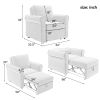 3-in-1 Sofa Bed Chair, Convertible Sleeper Chair Bed,Adjust Backrest Into a Sofa,Lounger Chair,Single Bed,Modern Chair Bed Sleeper for Adults,Beige(Ol