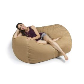 Jaxx 5.5 Foot Lounger Bean Bag Loveseat (Option: Camel)