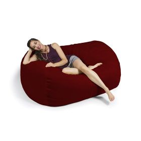 Jaxx 5.5 Foot Lounger Bean Bag Loveseat (Option: Cinnabar)