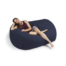 Jaxx 5.5 Foot Lounger Bean Bag Loveseat (Option: Navy)