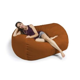 Jaxx 5.5 Foot Lounger Bean Bag Loveseat (Option: Mandarin)