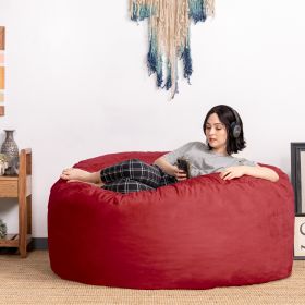 Jaxx Saxx 5 Foot Large Bean Bag w/ Removable Cover (Option: Cinnabar)