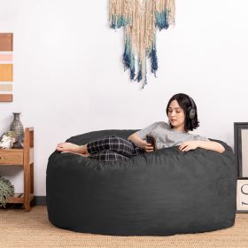 Jaxx Saxx 5 Foot Large Bean Bag w/ Removable Cover (Option: Black)