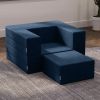 Jaxx Zipline Convertible Sleeper Chair & Ottoman / Twin-Size Bed