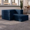 Jaxx Zipline Convertible Sleeper Chair & Ottoman / Twin-Size Bed