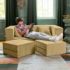 Jaxx Zipline Convertible Sleeper Loveseat & Ottomans