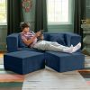 Jaxx Zipline Convertible Sleeper Loveseat & Ottomans