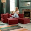 Jaxx Zipline Convertible Sleeper Loveseat & Ottomans