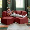 Jaxx Zipline Convertible Sleeper Loveseat & Ottomans