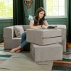 Jaxx Zipline Convertible Sleeper Loveseat & Ottomans