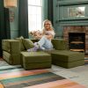 Jaxx Zipline Convertible Sleeper Loveseat & Ottomans