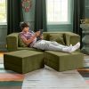 Jaxx Zipline Convertible Sleeper Loveseat & Ottomans