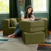 Jaxx Zipline Convertible Sleeper Loveseat & Ottomans