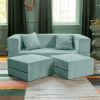 Jaxx Zipline Convertible Sleeper Loveseat & Ottomans