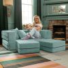 Jaxx Zipline Convertible Sleeper Loveseat & Ottomans