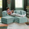 Jaxx Zipline Convertible Sleeper Loveseat & Ottomans