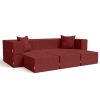 Jaxx Zipline Convertible Sleeper Sofa & Three Ottomans / California King-Size Bed