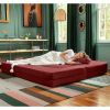 Jaxx Zipline Convertible Sleeper Sofa & Three Ottomans / California King-Size Bed