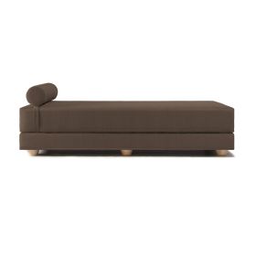 Jaxx Alon Daybed / Fold (Option: Out QueenSize Mattress  Microvelvet Coffee)