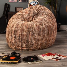 Jaxx 6 Foot Cocoon - Large Bean Bag Chair for Adults (Option: Premium Luxe Faux Fur - Red Fox)