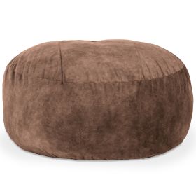 Jaxx Saxx 6 Foot Giant Bean Bag Chair - Wrangler (Option: Chestnut)