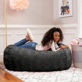 Jaxx Sofa Saxx Bean Bag Couch - 4 Foot - Faux Fur (Option: Black)