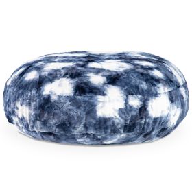 Jaxx Cocoon 4 Foot Bean Bag Chair - Faux Fur (Option: Blue & White Print)