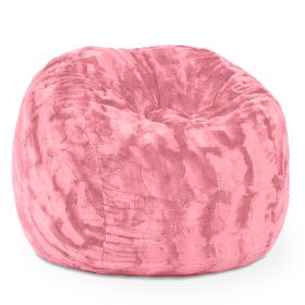 Jaxx Saxx 3 Foot Bean Bag Chair - Faux Fur - Fun Colors (Option: Rose Quartz)