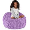 Jaxx Saxx 3 Foot Bean Bag Chair - Faux Fur - Fun Colors