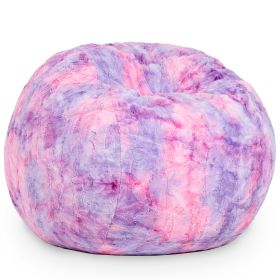 Jaxx Saxx 3 Foot Bean Bag Chair - Faux Fur - Fun Colors (Option: Unicorn Pink)