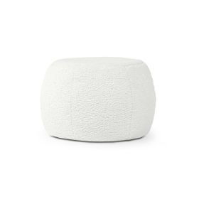 Jaxx Ellis Ottoman Shearling Faux-Lamb Plush Pouf for Modern Interior Design (Option: Small Cloud)