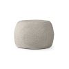 Jaxx Ellis Ottoman Shearling Faux-Lamb Plush Pouf for Modern Interior Design