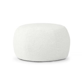 Jaxx Ellis Ottoman Shearling Faux-Lamb Plush Pouf for Modern Interior Design (Option: Large Cloud)