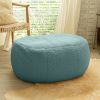 Jaxx Ellis Ottoman Shearling Faux-Lamb Plush Pouf for Modern Interior Design