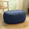 Jaxx Ellis Ottoman Shearling Faux-Lamb Plush Pouf for Modern Interior Design