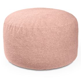 Jaxx Saxx Shearling Faux-Lamb 4 Ft Large Round Bean Bag (Option: Pink)