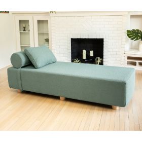 Jaxx Alvy Indoor Lounger / Daybed - Luxurious Lounger with Maple Feet (Option: Boucle Green)